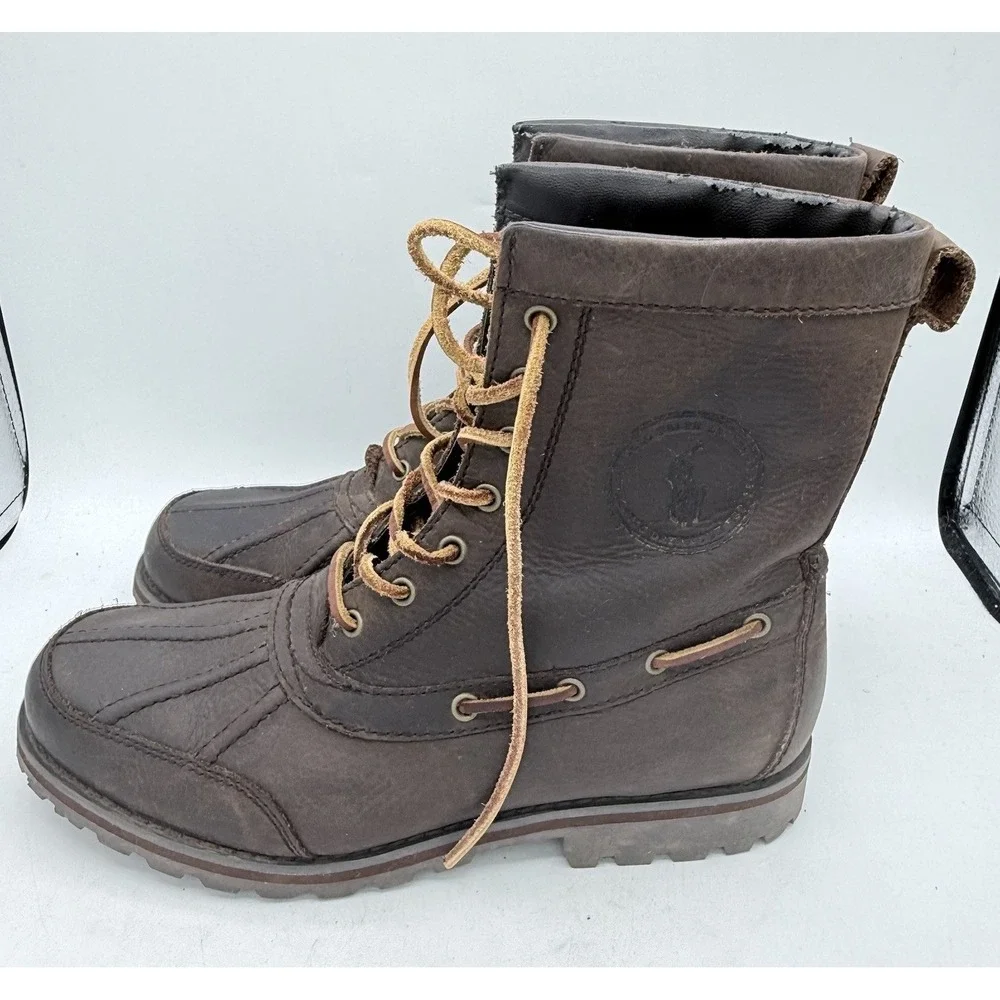 Polo Ralph Lauren Whitsand Genuine Leather Ranger Duck Boots Mens 7.5D Women's 9